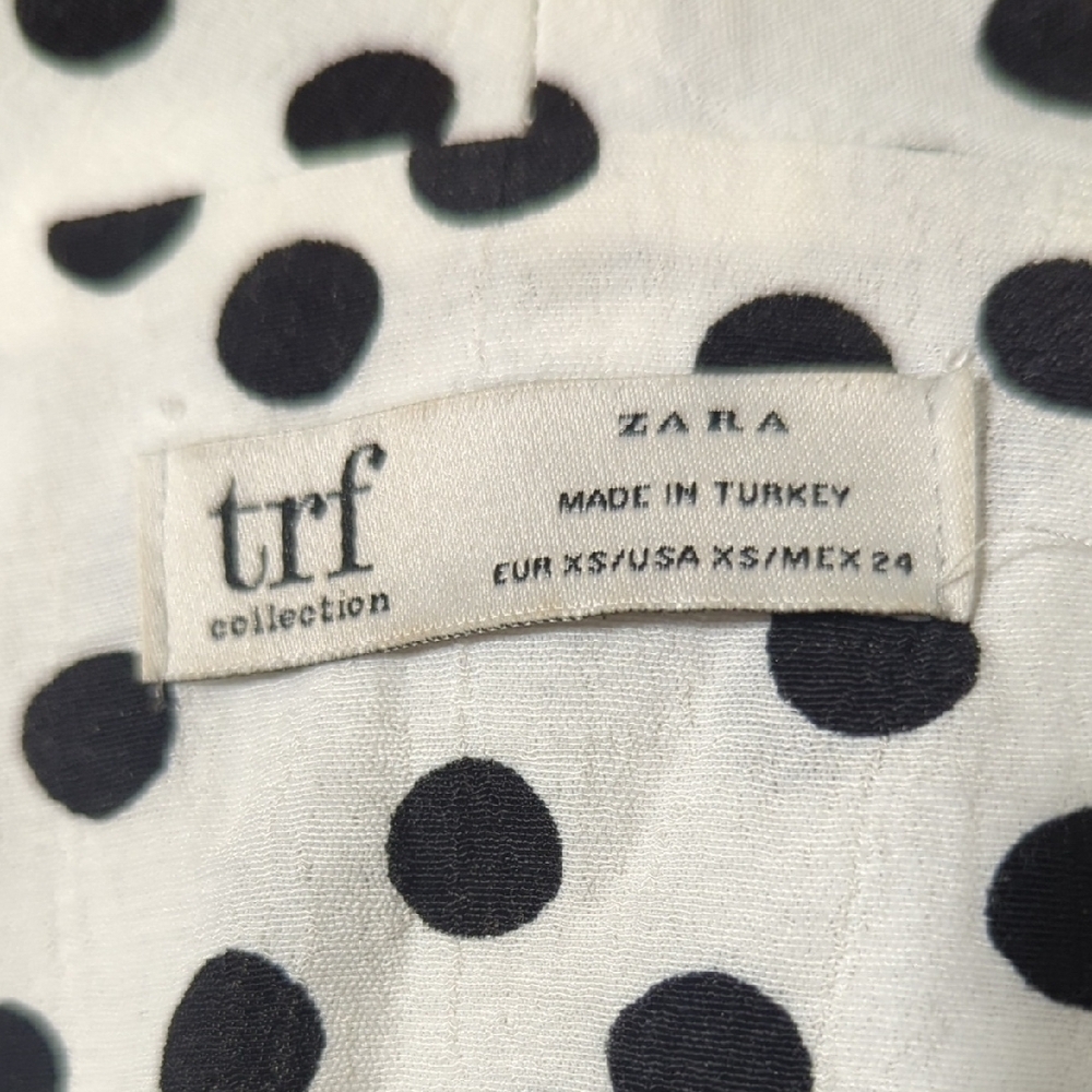 Zara TRF Viral Polka Dot Wrap Blouse with 3/4 Puff Sleeves - Picture 14 of 16